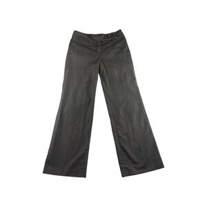 Ann Taylor LOFT Petite‎ Womens Gray Metallic Flare Dress Pants Size 2P